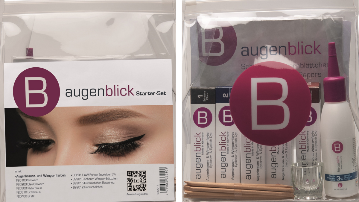 Berrywell Augenblick Starter Kit – Eyelash & Eyebrow Tinting Set with 5 Shades