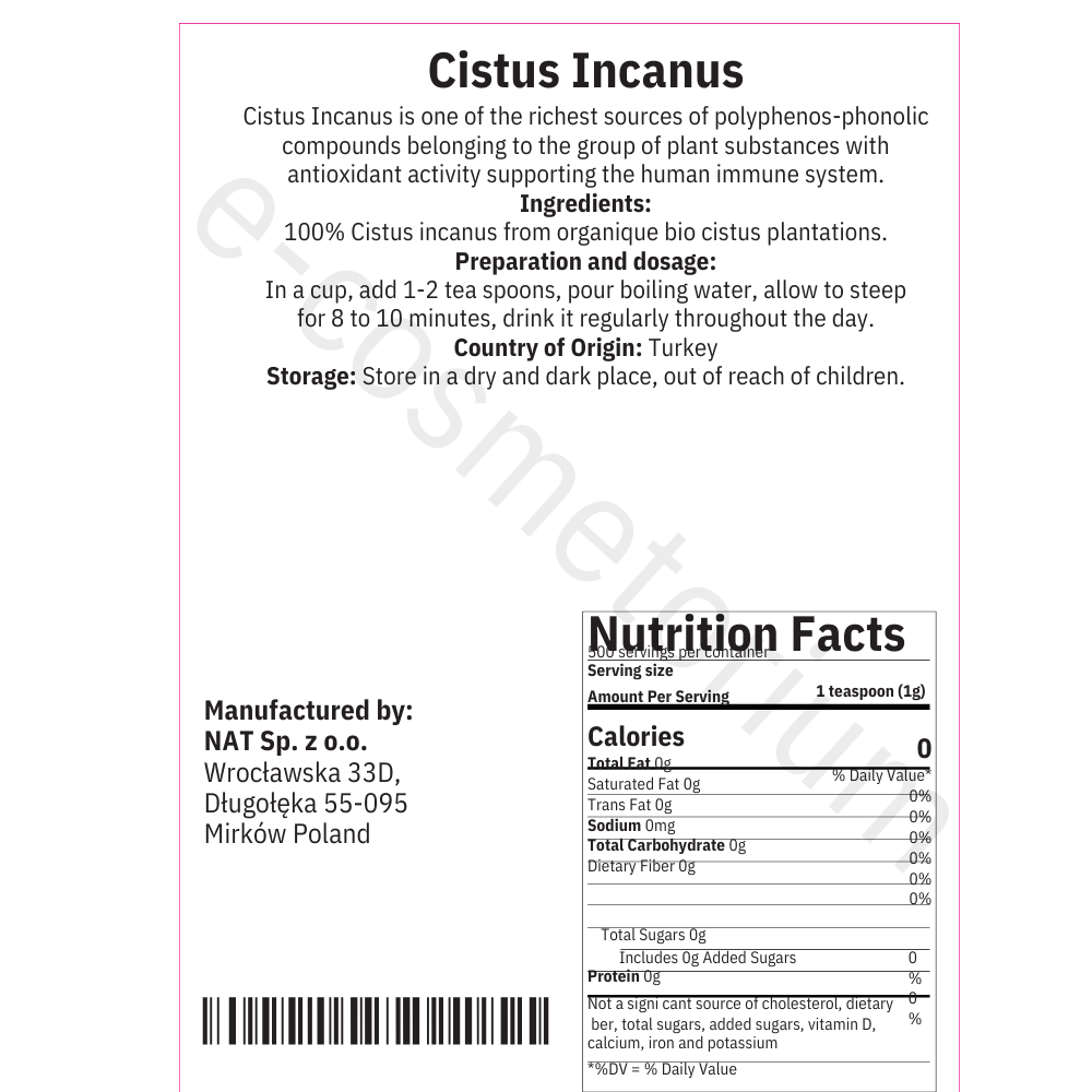 Cistus Tea Bio Herbs 17.6 oz