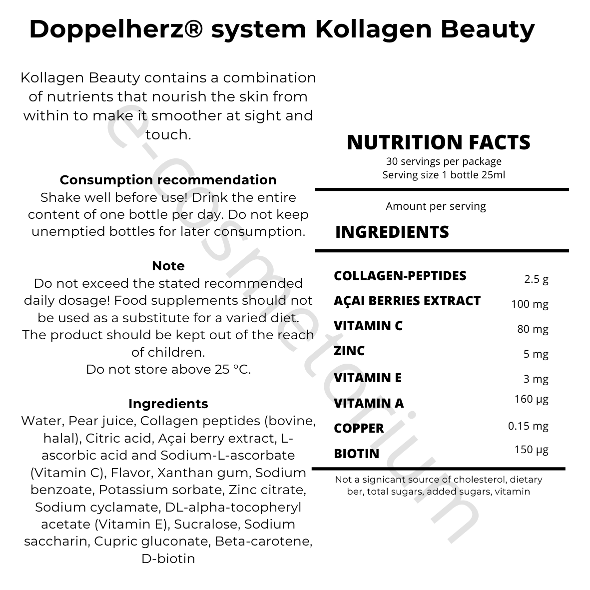 Doppelherz Kollagen Beauty 30 ampoules x 25 ml