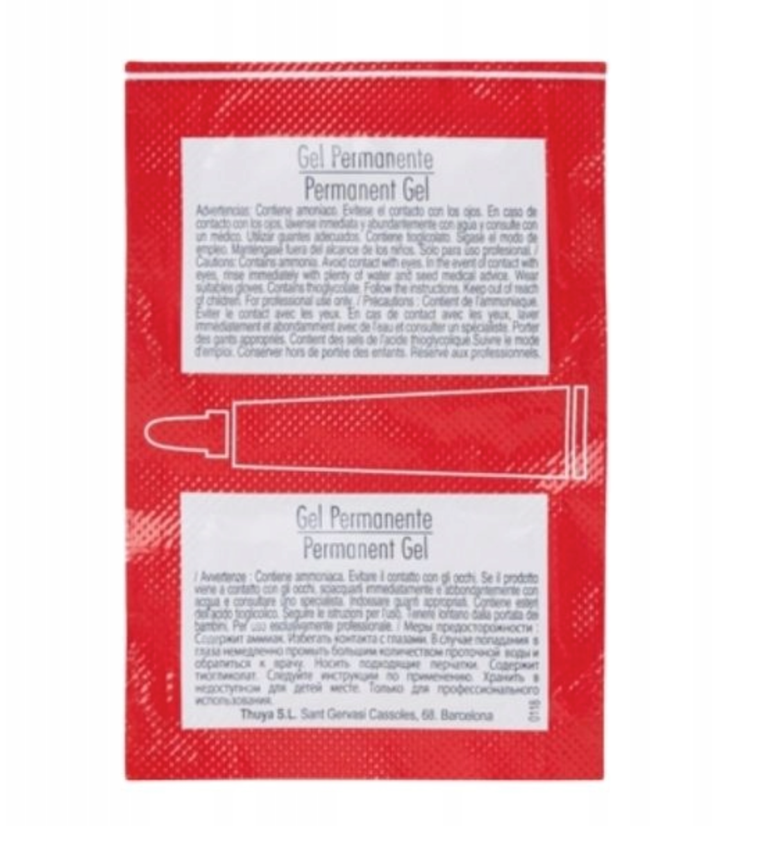 Thuya Permanent Gel in sachet 2x1ml