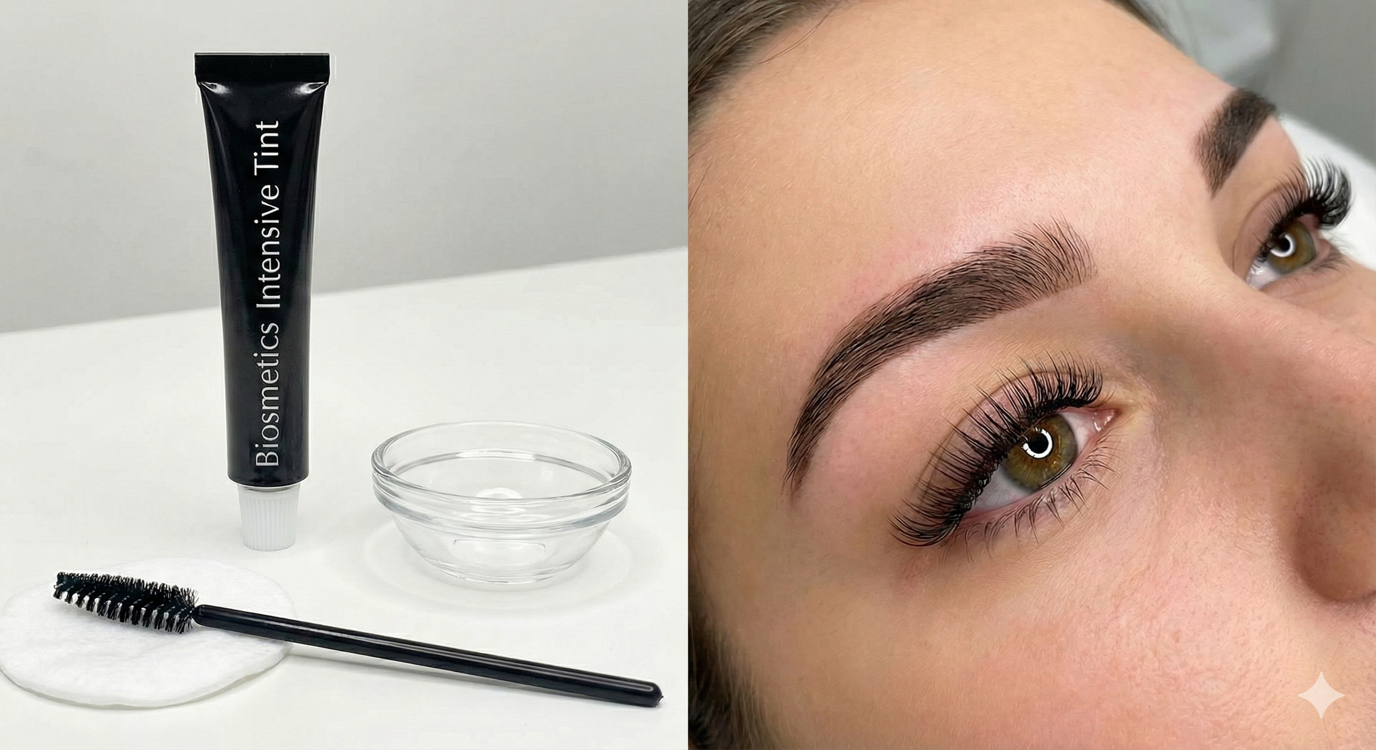 Professional lash and brow tint products for salon services and at-home use