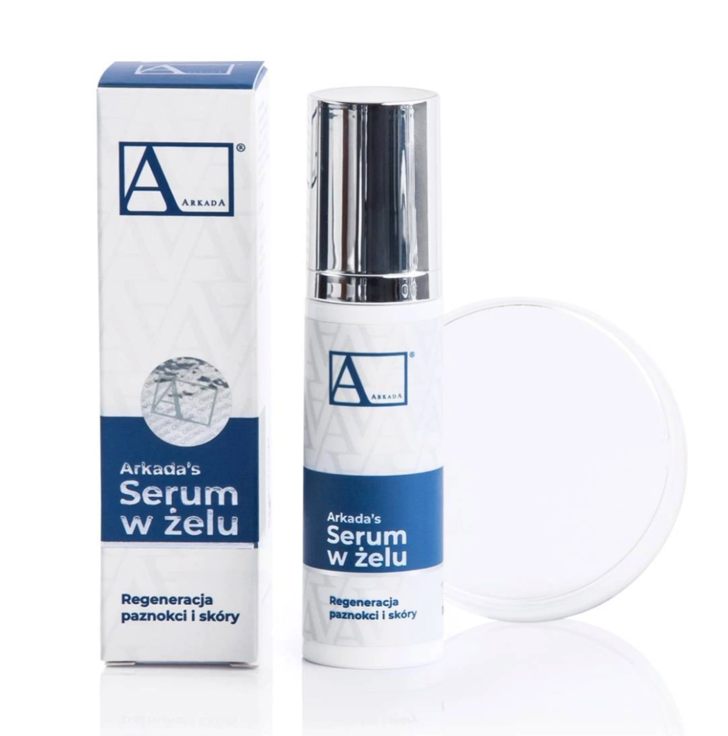 Arkada Serum in Gel 0.5 fl oz – Collagen Nail & Skin Regeneration Gel with Tea Tree & Geranium Oil
