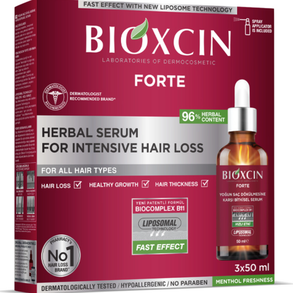Bioxcin Forte Serum against severe Hair Loss 3 x 1.7 fl oz