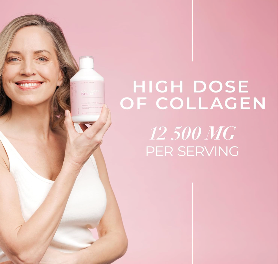 Swedish Nutra Collagen Deluxe 12500mg – 500ml Marine Collagen Liquid Supplement – view 2