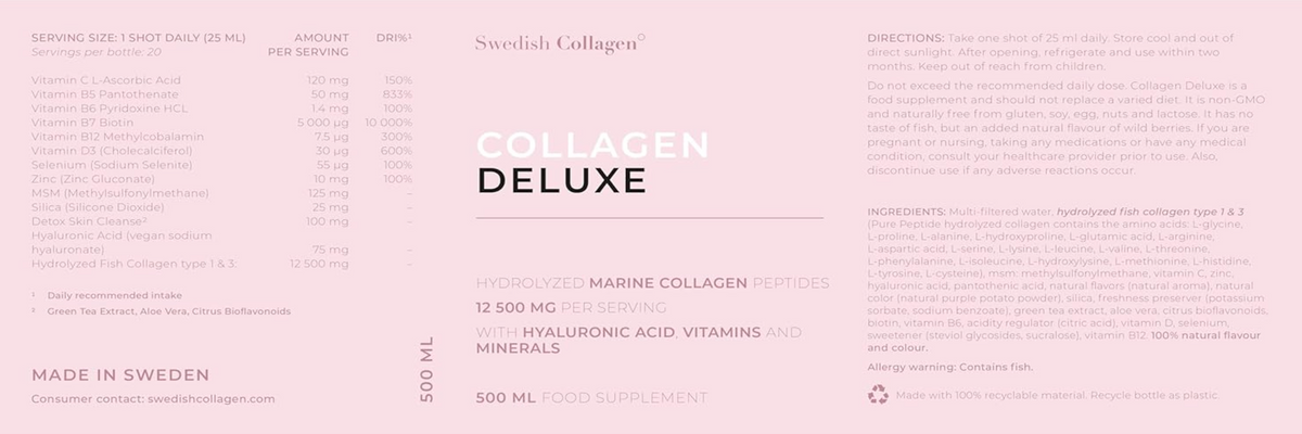 Swedish Nutra Collagen Deluxe 12500mg – 500ml Marine Collagen Liquid Supplement – view 5