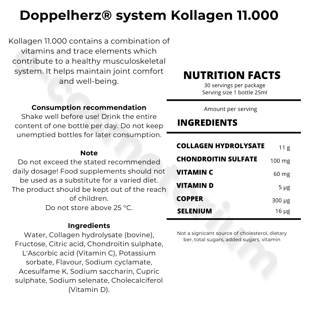 Doppelherz Kollagen 11000 PLUS 30 ampoules x 25 ml