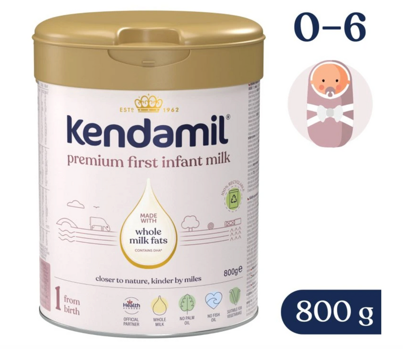 Kendamil Premium First Infant Milk 800g – Natural, Full-Cream Formula for Newborns (0-6 Months)