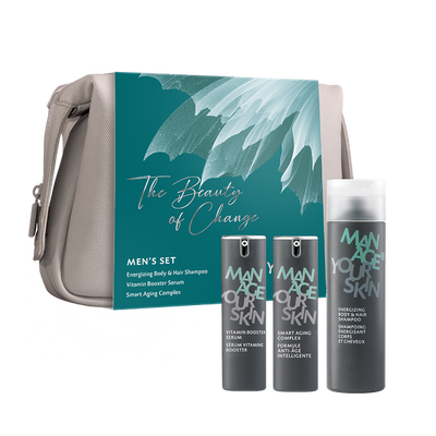 Dr. Spiller X-Mas Men's Set – Men's Skincare Gift Set with Toiletry Bag
