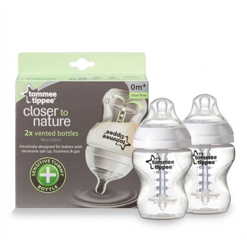 Tommee Tippee Closer to Nature 9 fl oz 2-pack 0m+ (anti-colic)