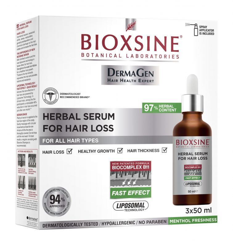 Bioxsine Serum for Hair Loss 3 x 1.7 fl oz