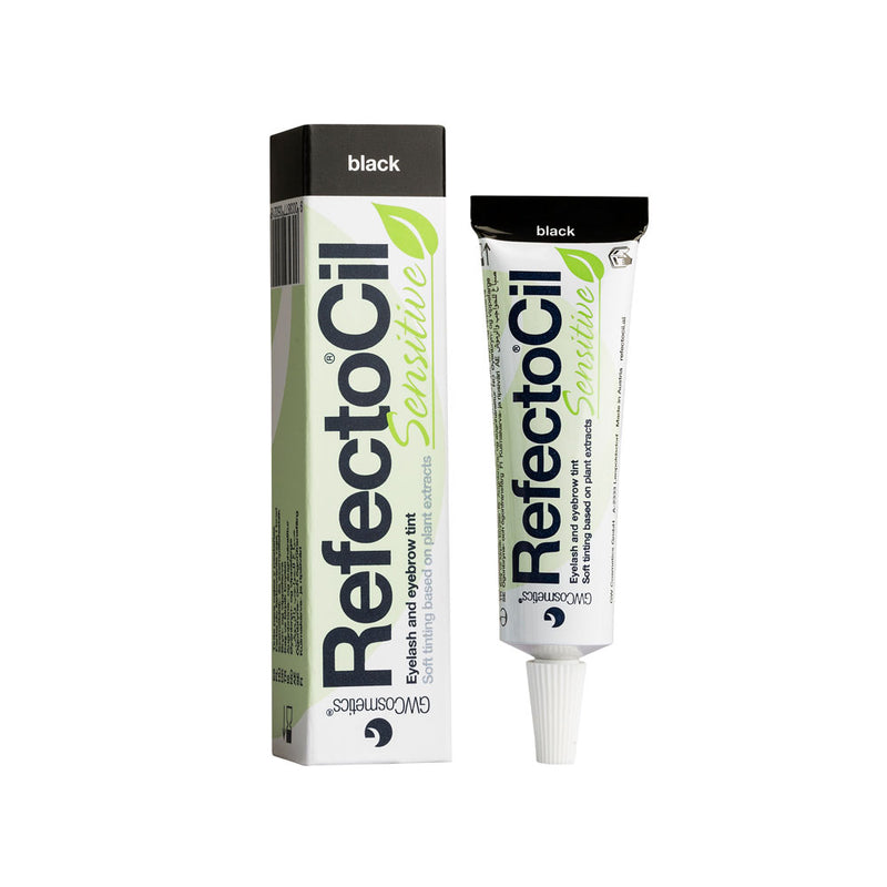 Refectocil Sensitive Tint Black - Long-lasting, Waterproof Tint for Eyelashes and Eyebrows, Suitable for Sensitive Skin and Eyes