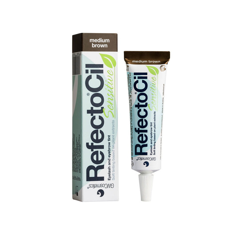 Refectocil Sensitive Tint Medium Brown - Long-lasting, Waterproof Tint for Eyelashes and Eyebrows, Suitable for Sensitive Skin and Eyes